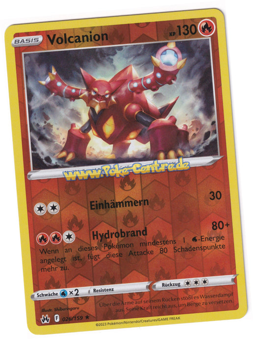 Volcanion 026/159 Rare Reverse Holo - Zenit der Könige Deutsch