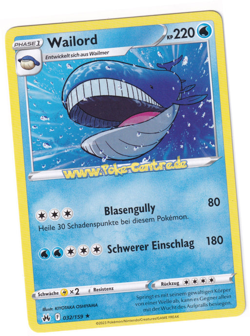 Wailord 032/159 Rare - Zenit der Könige Deutsch