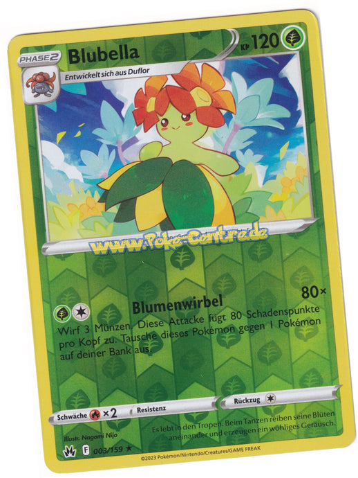 Blubella 003/159 Rare Reverse Holo - Zenit der Könige Deutsch