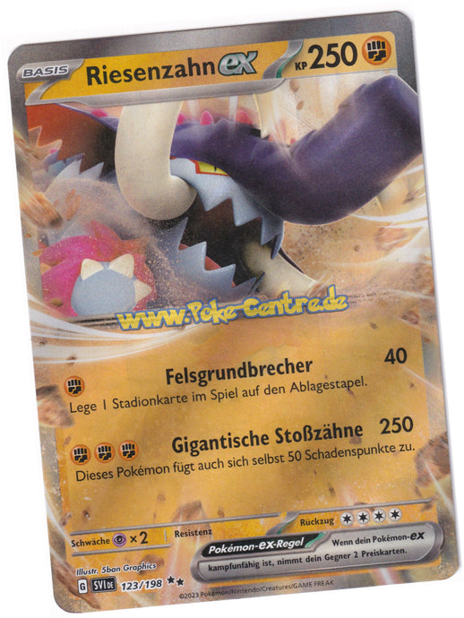 Riesenzahn-ex 123/198 Double Rare - Karmesin & Purpur Deutsch