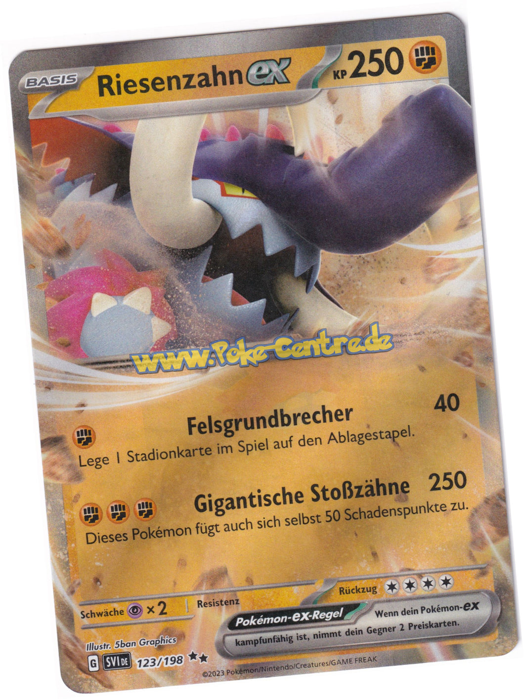 Riesenzahn-ex 123/198 Double Rare - Karmesin & Purpur Deutsch