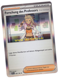 Forschung des Professors (Prof. Antiqua) 189/198 Rare Holo - Karmesin & Purpur Deutsch