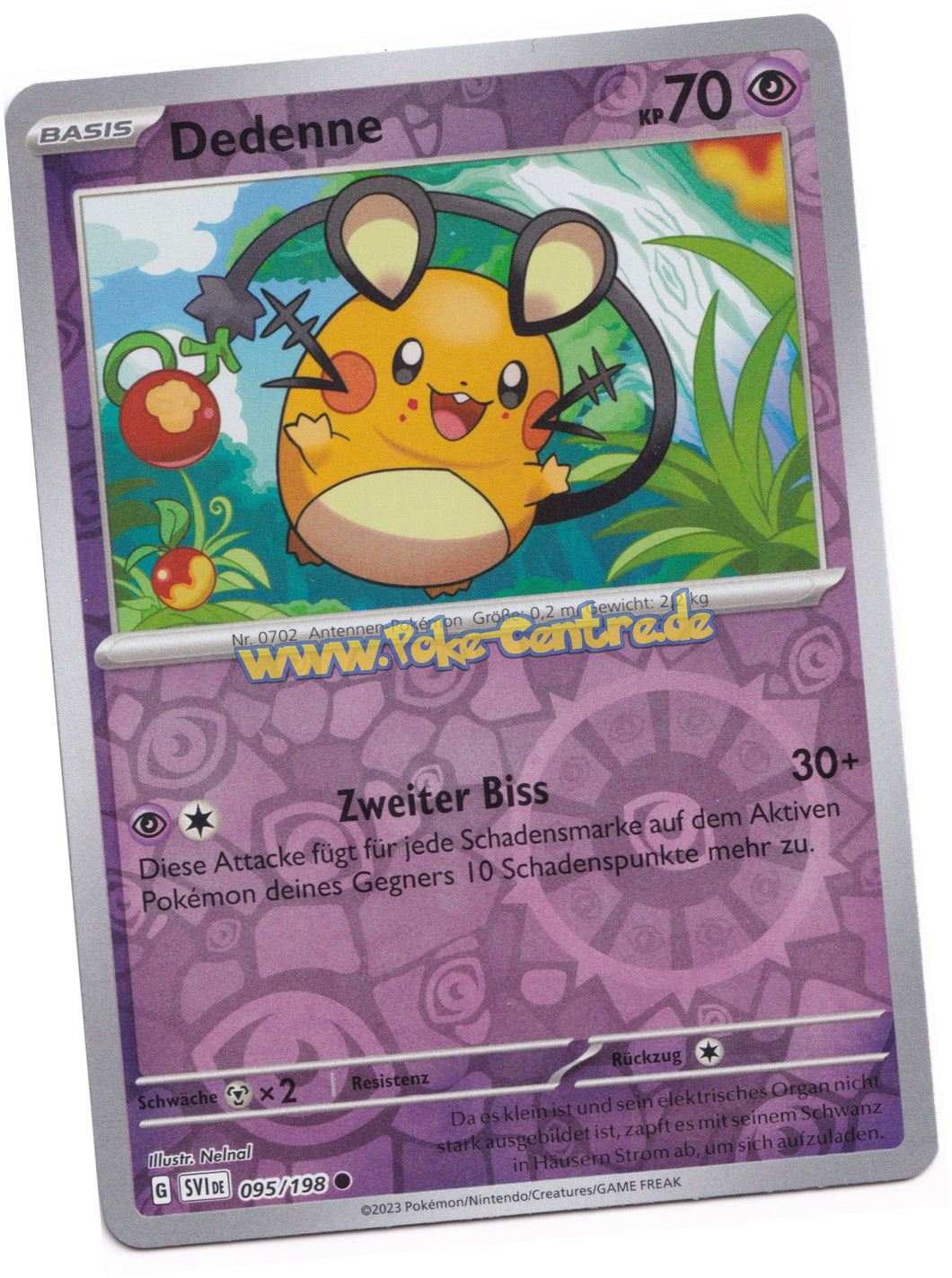 Dedenne 095/198 Common Reverse Holo - Karmesin & Purpur Deutsch