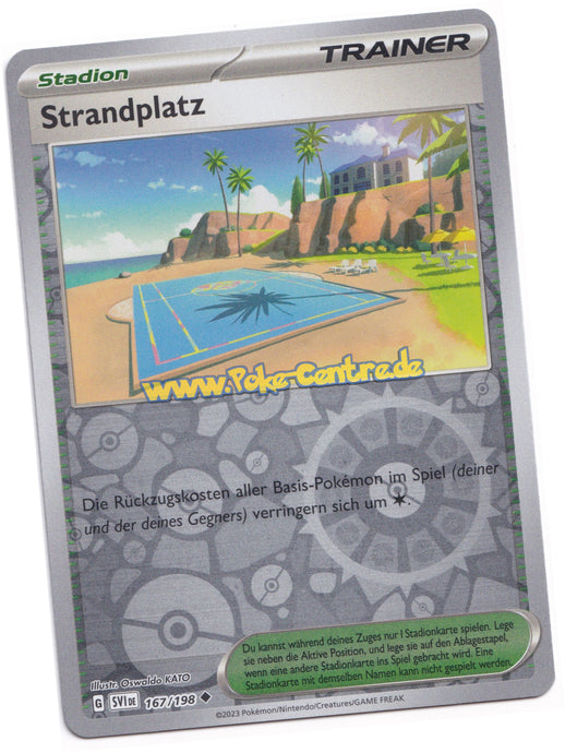 Strandplatz 167/198 Uncommon Reverse Holo - Karmesin & Purpur Deutsch