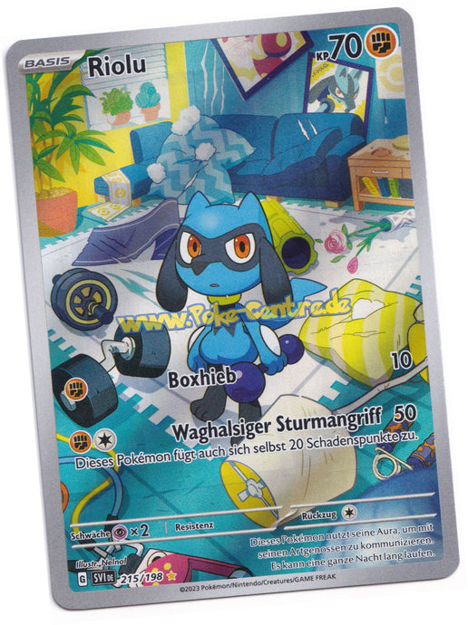 Riolu 215/198 Illustration Rare - Karmesin & Purpur Deutsch