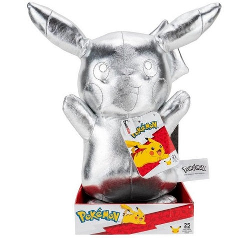 Pokémon Plüsch Figur Silver Pikachu (30cm) | 25. Jubiläum