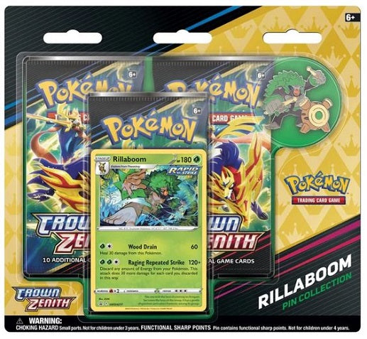 (EN) Pokémon Crown Zenith: Rillaboom Pin Collection