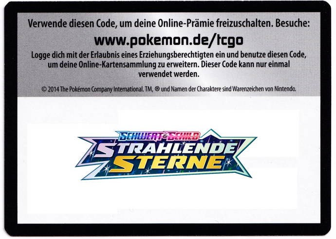 Pokémon TCGO Code: Strahlende Sterne