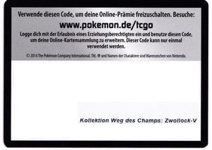 Pokémon TCGO Booster: Weg des Champs Zwollock-V Kollektion
