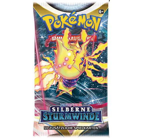 1x Pokémon Schwert & Schild - Silberne Sturmwinde Booster Pack