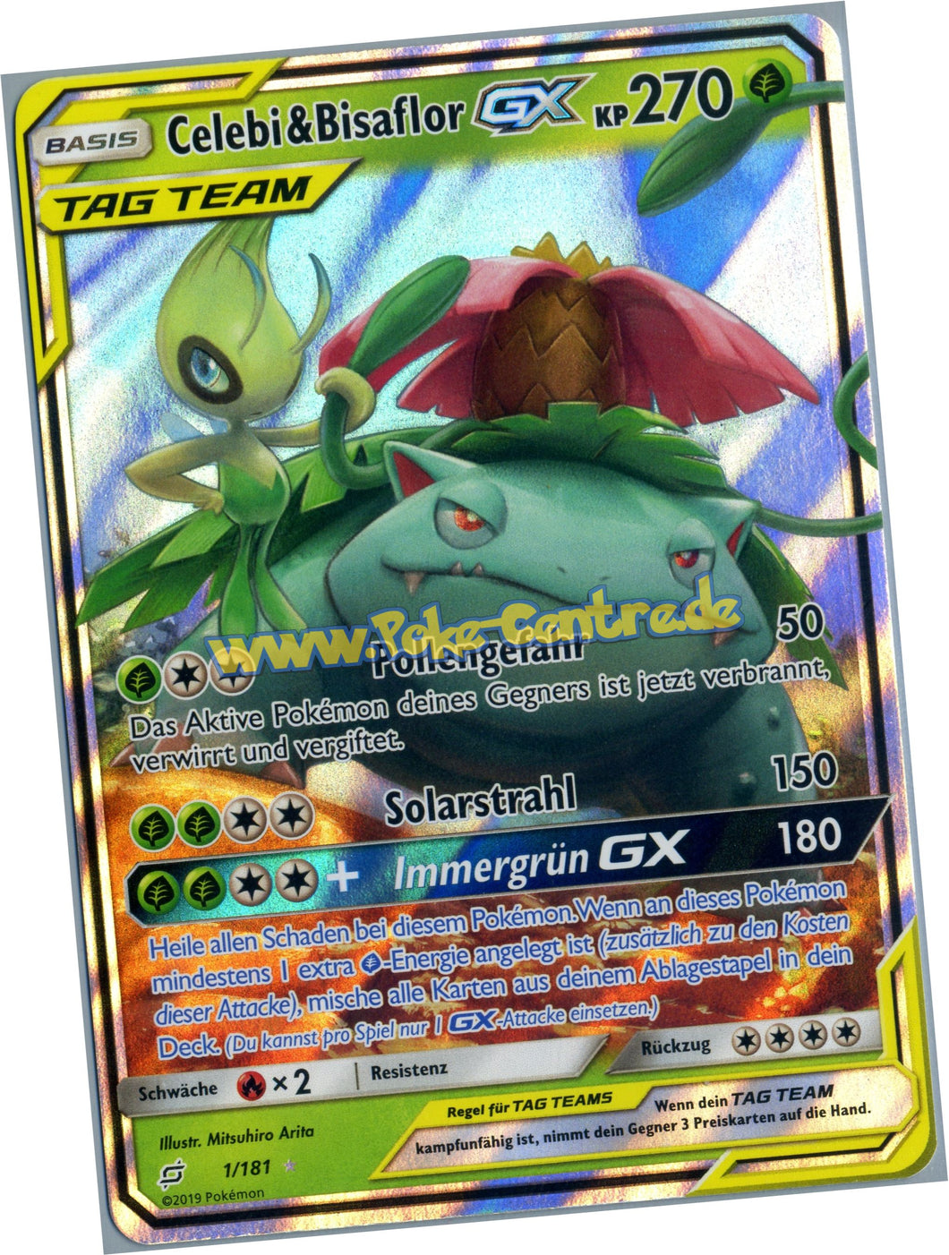 Celebi & Bisaflor GX Tag Team 1/181 Fullart - Teams sind Trumpf Deutsch